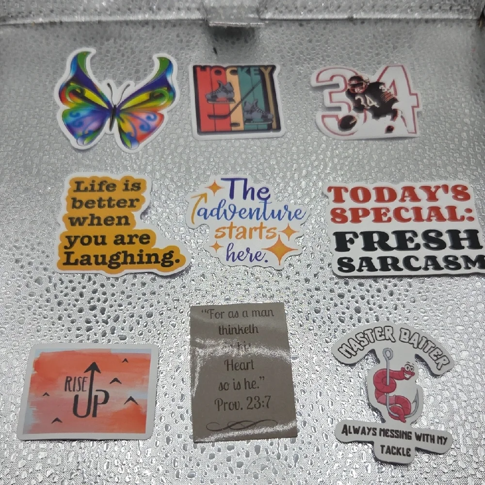 Stickers, Colorful Sticker Set Of 9 with Quotes and Designs NWOT #3